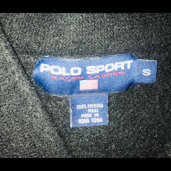 |Ralph Lauren| Polo Sport V Neck Wool Sweater Sz S - Picture 4 of 4